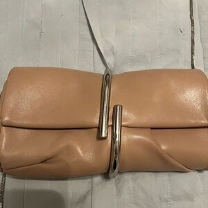 3.1 Phillip Lim Tan Vintage Paperclip Crossbody Bag with Silver Accents